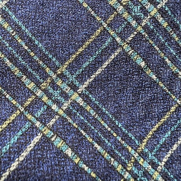 Guess Mens Tie Necktie Multicolor Plaid 100% Silk Tied Wide Classic USA 56 In - Picture 2 of 6